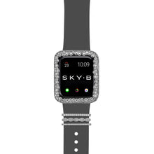 Load image into Gallery viewer, Paris Band Charms &amp; Champagne Bubbles Apple Watch Case - Silver (Gray Band)
