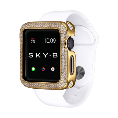 Gold Double Halo Apple Watch Case jewelry for Women