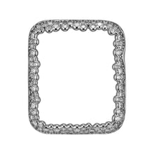 Load image into Gallery viewer, Face view Silver Champagne Bubbles Apple Watch Case jewelry